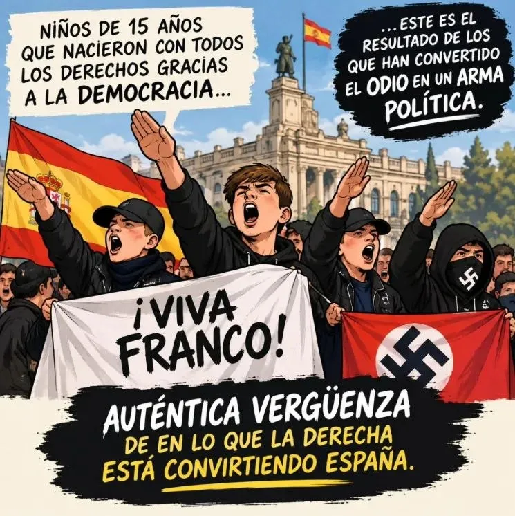 Cartel político contra la extrema derecha