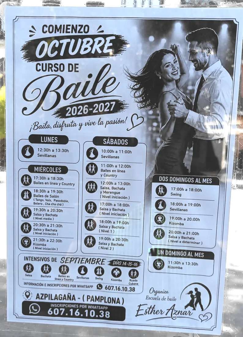 Curso de baile en Pamplona